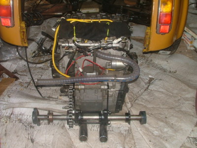 The engine is back out again.